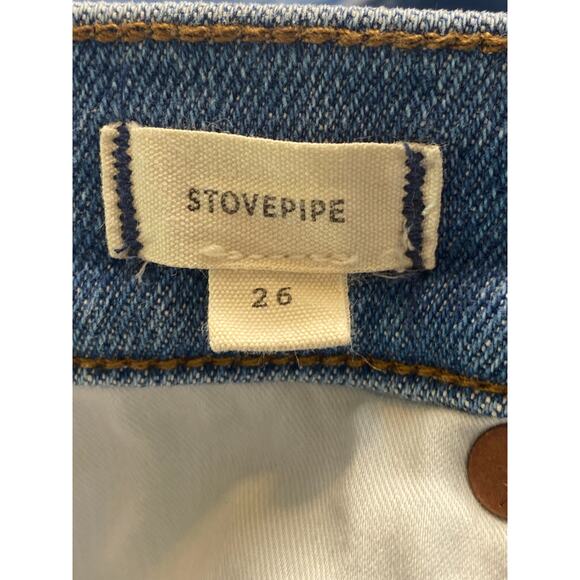 Madewell Stove Pipe Light Wash Denim Jean Women's Size 26 - Picture 6 of 11